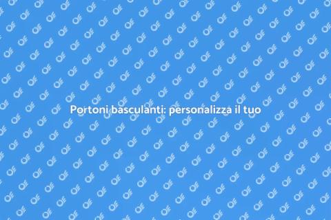 Personalizzazione portone basculante