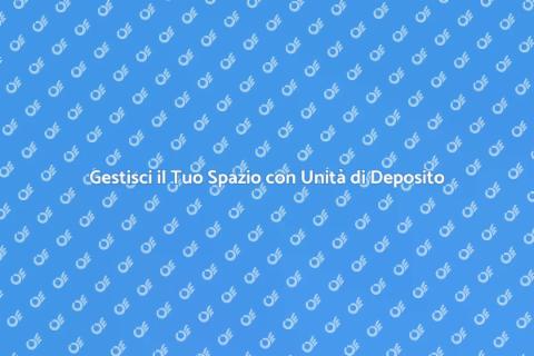 Unità di Deposito: Spazio e Serenità