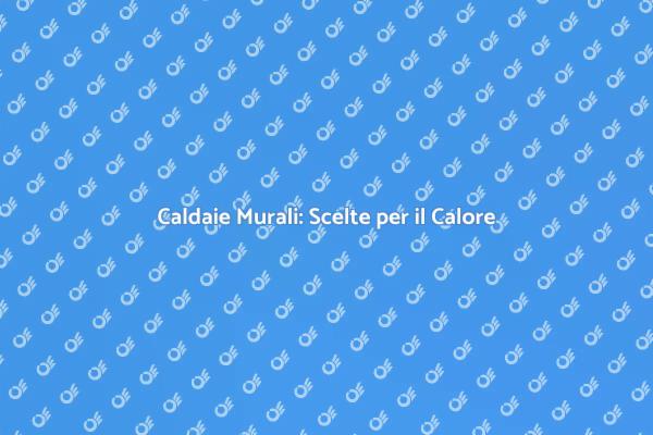 Caldaie Murali: Soluzioni per la Casa