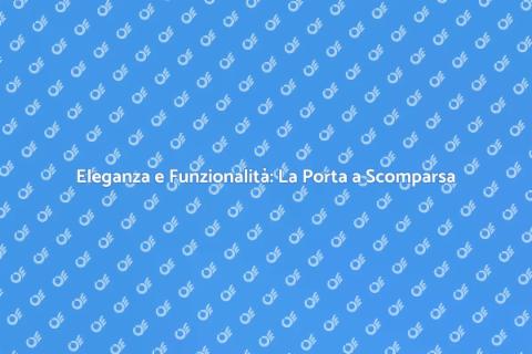 Porta a Scomparsa Elegante per Interni