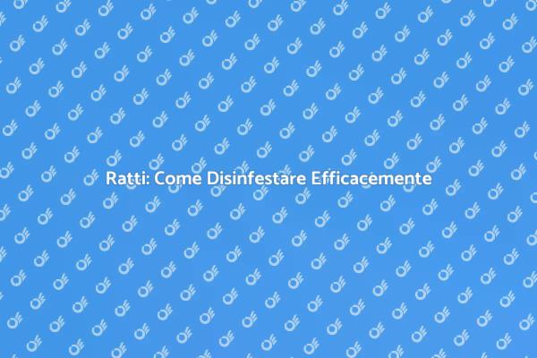 Disinfestazione Ratti: Soluzioni Efficaci