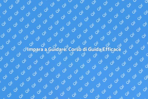 Scopri il Corso di Guida Perfetto per Te