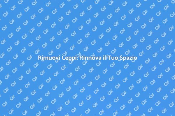 Rinnova il Giardino: Estrazione del Ceppo