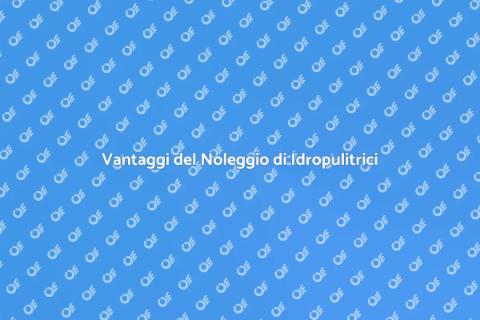 Noleggiare Idropulitrice Elettrica