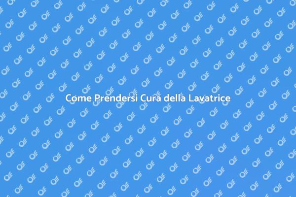 Manutenzione Efficace per la Lavatrice