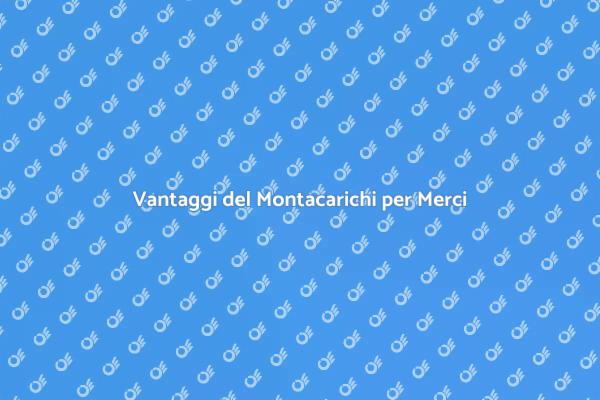 Montacarichi: la Soluzione per Merci