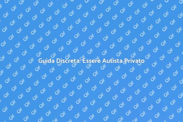 L'Arte di Essere un Autista Discreto