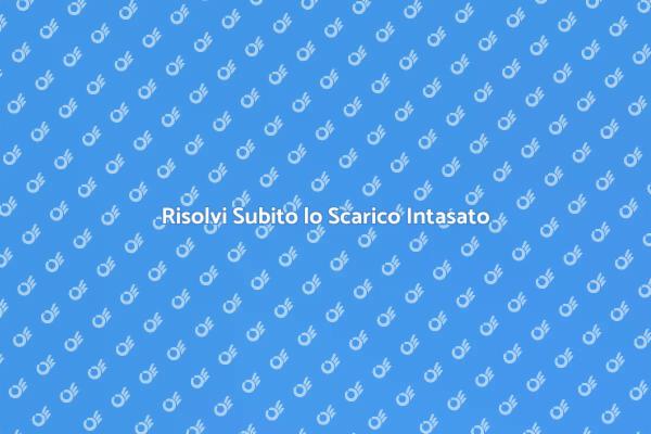 Come Liberarsi di Scarichi Intasati