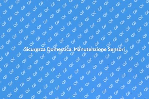 Manutenzione Sensore di Movimento
