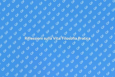Consulenza di Filosofia Pratica