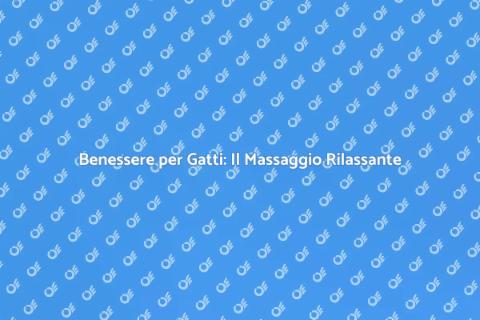 Massaggio Rilassante per Gatti