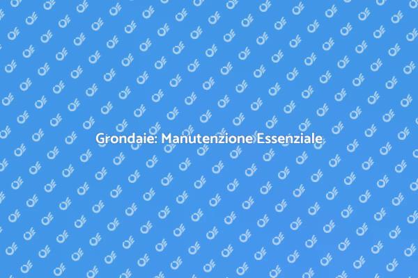 Proteggi la Tua Casa con Grondaie Sane