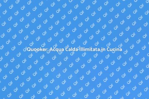 Installare un Quooker in Cucina