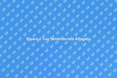 Pulizia e Riparazione Seminterrato