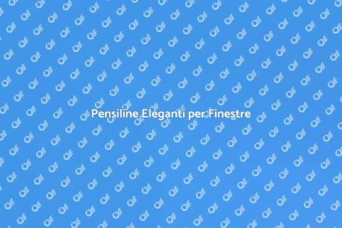Pensiline per Finestre: Estetica e Funzionalità