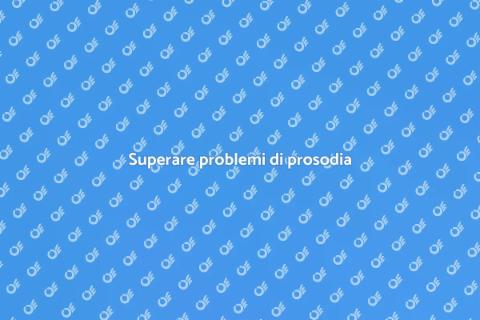 Terapia logopedica per prosodia