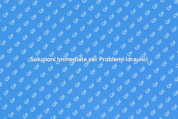 Risolvi Subito i Tuoi Problemi Idraulici