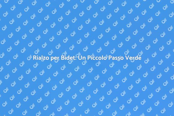 Rialzo per Bidet: Scegli la Sostenibilità