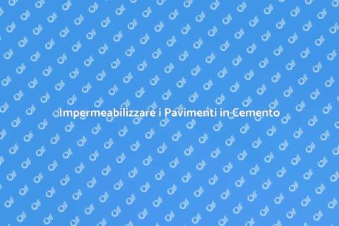 Trattamento Impermeabilizzante Pavimenti