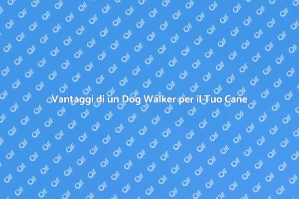Perché Scegliere un Dog Walker?