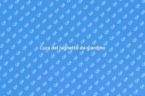 Manutenzione programmata per laghetto