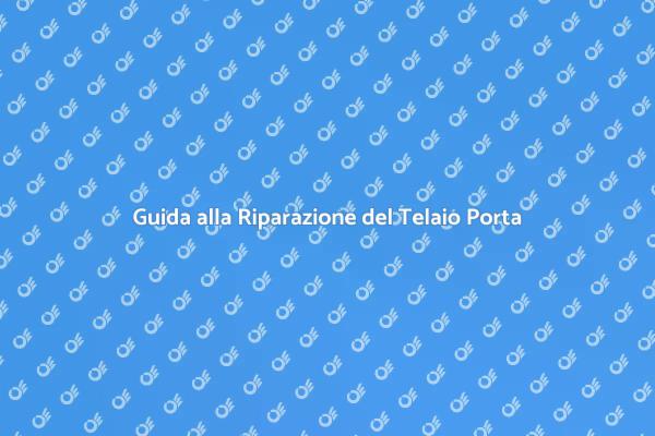 Come Riparare il Telaio della Porta
