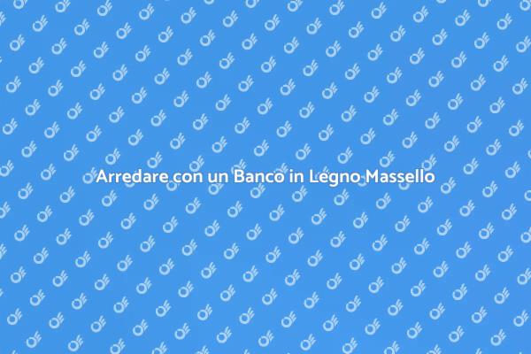 Un Banco da Bar per Ogni Casa