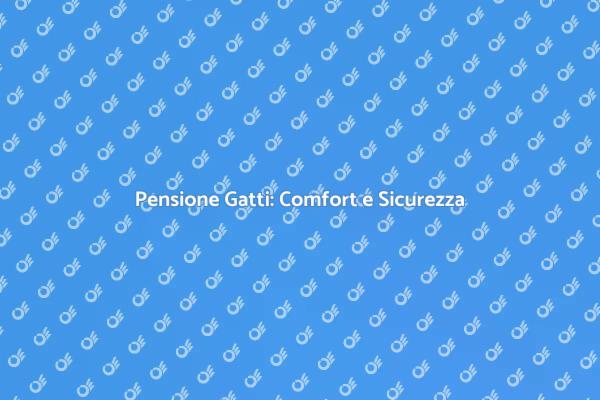 Pensione per Gatti: Comfort Assicurato