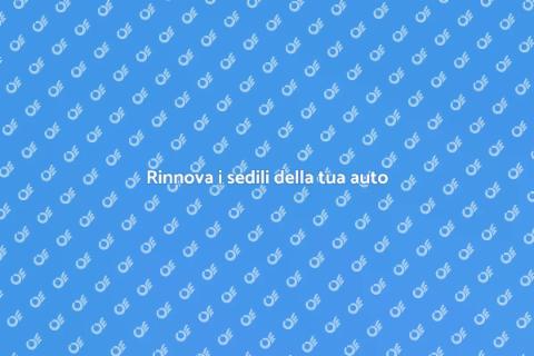 Ristrutturare i sedili dell'auto