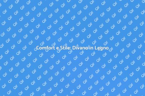 Divano da Terrazzo in Legno: Comfort