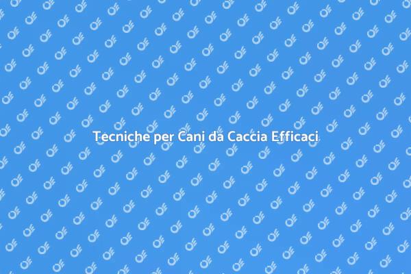 Come Addestrare Cani da Caccia