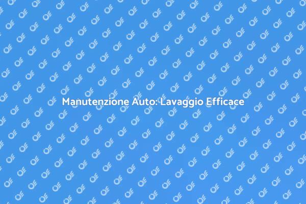 Come Lavare la Macchina in Modo Efficace