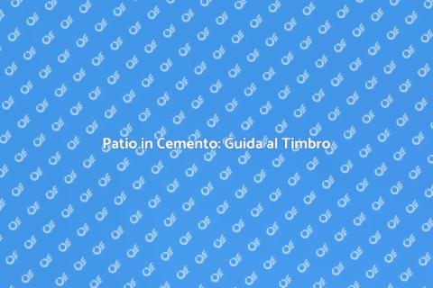 Timbrare un Patio in Cemento
