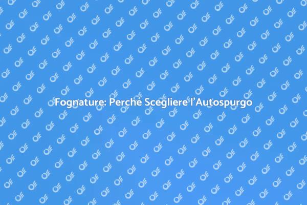 Autospurgo: Manutenzione Fognature Essenziale