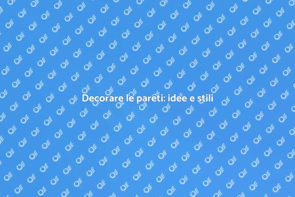 Tecniche di ornamentazione delle pareti