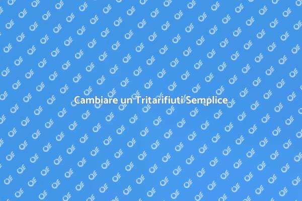 Sostituzione Facile del Tritarifiuti