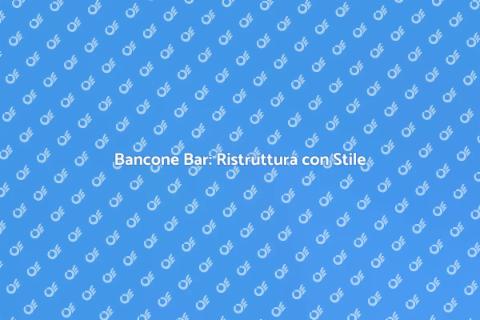 Bancone Bar: Design e Funzionalità