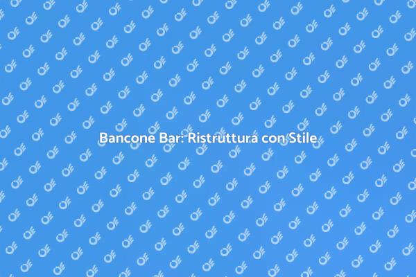 Arreda con un Bancone Bar Elegante