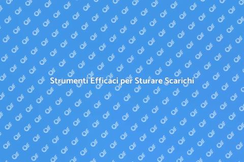 Attrezzatura per Sturare Scarico