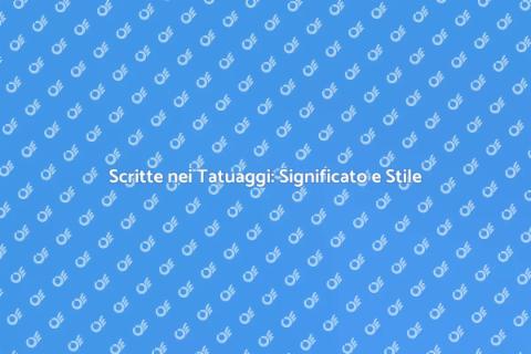 Tatuaggi con Scritte: Espressione Unica