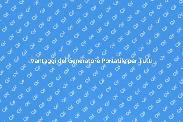 Scopri il Potere del Generatore Portatile