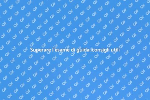 Preparazione esame di guida: guida facile