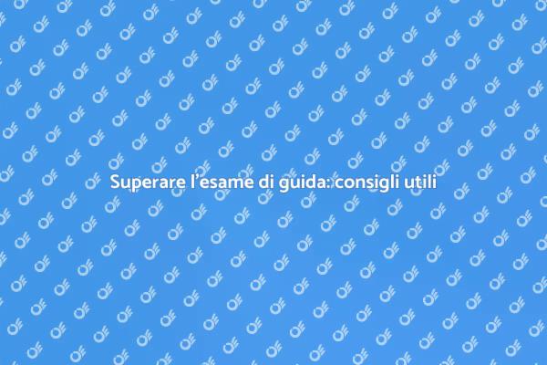 Come affrontare l'esame di guida