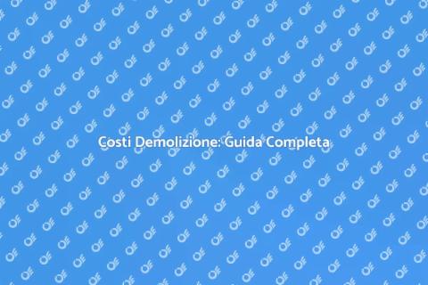 Rilevare Costi di Demolizione Facile