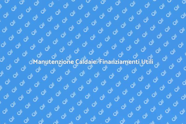 Risparmia con il Finanziamento Caldaie