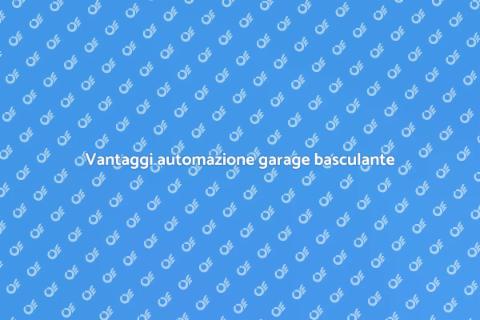 Automazione porta garage basculante