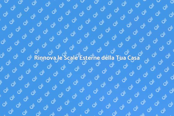 Scale Esterne: Design e Modernità