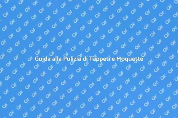 Mantenere Tappeti e Moquette Impeccabili