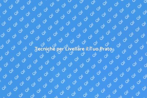 Livellare un Prato Ergoso Facile