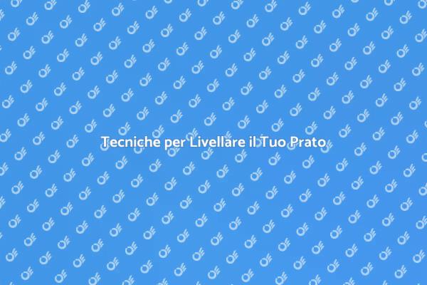 Come Livellare il Tuo Prato